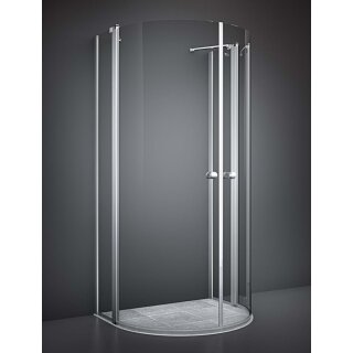 Dansani Match Halbkreis U-Kabine mit Drehtüren