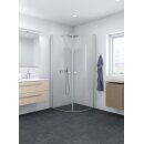 Dansani Match Drehtür Gebogen Viertelkreisdusche 2-teilig