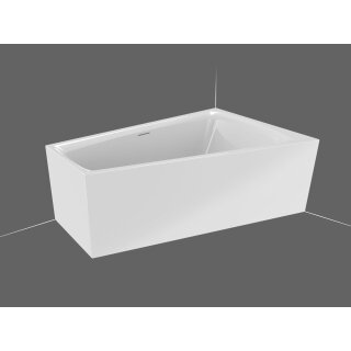 Riho Still Smart Plug&Play 170x110cm, Raumsparbadewanne, glänzende Oberfläche, linke Version