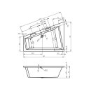 Riho Doppio Plug&Play 180x130cm, Raumsparbadewanne,...