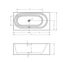 Riho Madrid 180x86cm, Badewanne aus Solid Surface