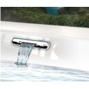 Riho Inspire 160x75cm, freistehende Badewanne, glänzende Oberfläche, inkl. Riho Fall Edelstahl gebürstet