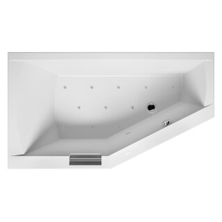 Riho Geta 170x90cm, Raumsparbadewanne mit Whirlpoolsystem Air, glänzende Oberfläche, rechte Version