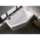 Riho Geta 170x90cm, Raumsparbadewanne mit Whirlpoolsystem Air, glänzende Oberfläche, rechte Version
