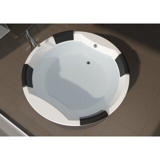 Riho Colorado Ø180cm, runde Badewanne, glänzende Oberfläche, ohne/mit Whirlpoolsystem