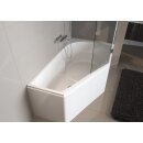 Riho Yukon 160x90cm, Raumsparbadewanne, glänzende Oberfläche, linke Version, ohne/mit Whirlpoolsystem