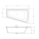 Riho Still Smart 170x110cm, mit LED-Kopfstütze,...