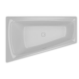 Riho Still Smart 170x110cm, mit LED-Kopfstütze, Raumsparbadewanne, glänzende Oberfläche, rechte Version, ohne/mit Whirlpoolsystem