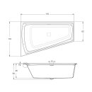 Riho Still Smart 170x110cm, Raumsparbadewanne,...