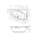 Riho Lyra 153,5x100,5cm, Raumsparbadewanne,...