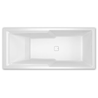 Riho Still Shower 180x80cm, mit LED-Kopfstütze, rechteckige Badewanne, glänzende Oberfläche, ohne/mit Whirlpoolsystem