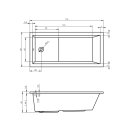 Riho Lusso Plus 170x80cm, rechteckige Badewanne, glänzende Oberfläche, ohne/mit Whirlpoolsystem