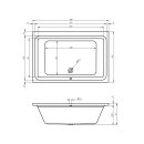 Riho Castello 180x120cm, rechteckige Badewanne, glänzende Oberfläche, ohne/mit Whirlpoolsystem