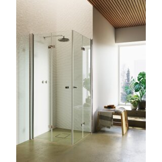 Euroshowers Twice corner, Eckeinstieg mit Drehfalttüren