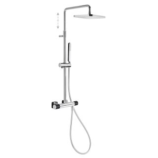 Tres Loft Colors, Thermostatset Brausebatterie, Schwarz-chrom