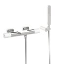Tres Loft Colors, Thermostat Wannenbatterie, Weiss-chrom