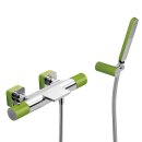Tres Loft Colors, Thermostat Wannenbatterie, Grün-chrom