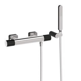 Tres Loft Colors, Thermostat Brausebatterie, Schwarz-chrom
