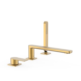 Tres Loft Colors, Einhebel Wannenrandbatterie 3 Loch, 24k Gold matt