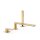 Tres Loft Colors, Einhebel Wannenrandbatterie 3 Loch, 24k Gold matt