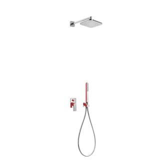 Tres Loft Colors, Unterputz Brauseset, Rot-chrom