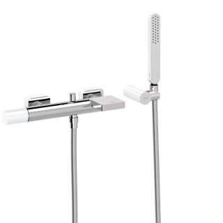 Tres Loft Colors, Einhebel Wannenmischer, Weiss-chrom