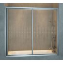 Doccia Badewannenaufsatz Monaco mit einer Schiebetür und einem Fixteil - für Seitenwand, bis 90cm, H:148,7cm, weiß, Carglass