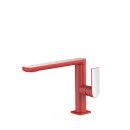 Tres Loft Colors, Einhebel Waschtischmischer, Rot-chrom