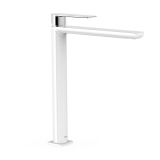 Tres Loft Colors, Einhebel Waschtischmischer, Weiss-chrom