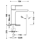 Tres Loft Colors, Einhebel Waschtischmischer, Edelstahloptik
