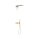 Tres Study Exclusive, Thermostatset Unterputz Brausebatterie Block System, 24k Gold matt