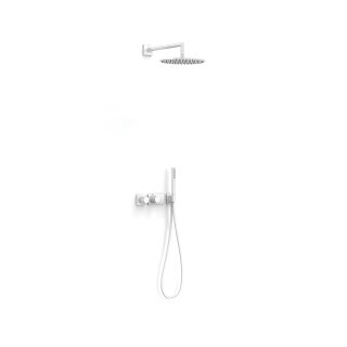 Tres Study Exclusive, Thermostatset Unterputz Brausebatterie Block System, weiss glänzend