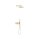 Tres Study Exclusive, Thermostatset Unterputz Brausebatterie Block System, 24k Gold matt