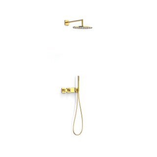 Tres Study Exclusive, Thermostatset Unterputz Brausebatterie Block System, 24k Gold