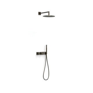 Tres Study Exclusive, Thermostatset Unterputz Brausebatterie Block System, schwarz bronze