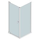 Doccia Cixi Seitenwand für Tür, bis 90cm, H:bis 210cm, chrom, Glas Dekor