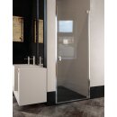 Doccia Cixi Seitenwand für Tür, bis 90cm, H:bis 190cm, chrom, Glas Dekor