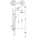 Tres Study Exclusive, Thermostat-Aufputz-Duschsystem, chrom