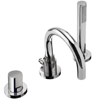 Tres Study Exclusive, Einhebel Wannenrandbatterie 3 Loch, chrom