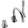 Tres Study Exclusive, Einhebel Wannenrandbatterie 3 Loch, chrom