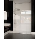 Doccia Boston Duschabtrennung für Nischen, mit einer Schiebetür und zwei Fixteilen, bis 200cm, H:bis 220cm, chrom, Glas klar