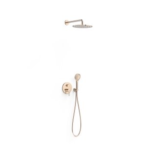 Tres Study Exclusive, Unterputz Brauseset Rapid-Box, 24k Rotgold