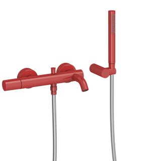Tres Study Exclusive, Einhebel Wannenmischer, rot