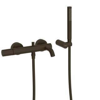 Tres Study Exclusive, Einhebel Wannenmischer, schwarz bronze