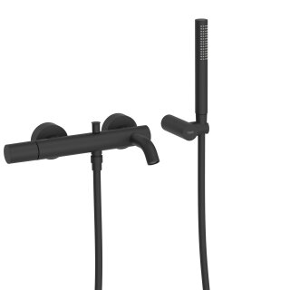 Tres Study Exclusive, Einhebel Wannenmischer, schwarz matt