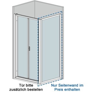 Doccia Burdeos Seitenwand für Tür