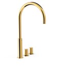 Tres Project-Tres, Zweigriff-Standarmatur, 24k Gold