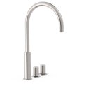 Tres Project-Tres, Zweigriff-Standarmatur, Edelstahloptik