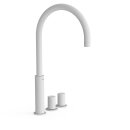 Tres Project-Tres, Zweigriff-Standarmatur, weiss matt