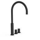 Tres Project-Tres, Zweigriff-Standarmatur, schwarz matt